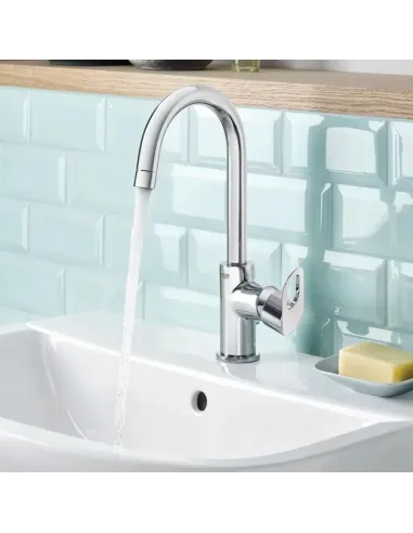 Смеситель для умывальника Grohe Bau Loop L-Size 23763000 хром купить в Днепре и Киеве - цена от КТУ