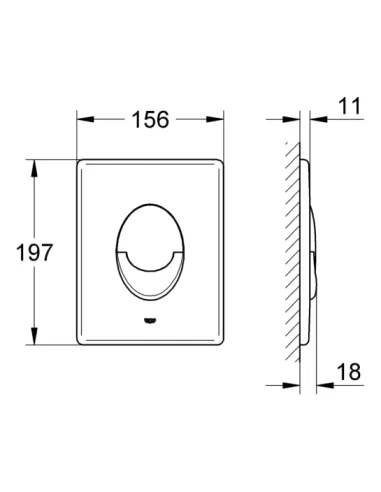 Кнопка смыва для инсталляции Grohe Skate Air 38505000 хром купить в Днепре и Киеве - цена от КТУ
