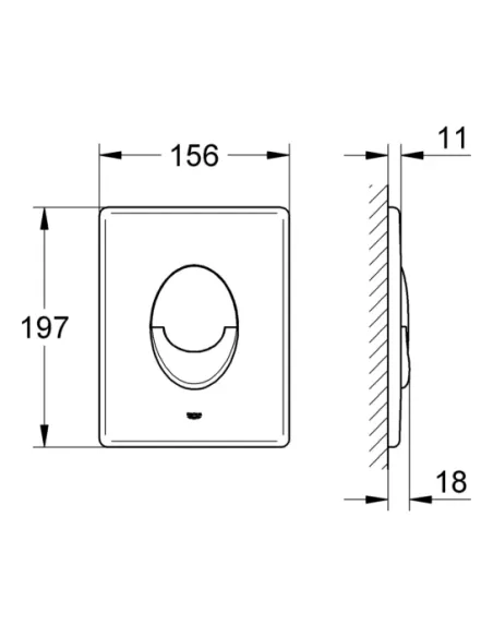 Кнопка смыва для инсталляции Grohe Skate Air 38505000 хром купить в Днепре и Киеве - цена от КТУ