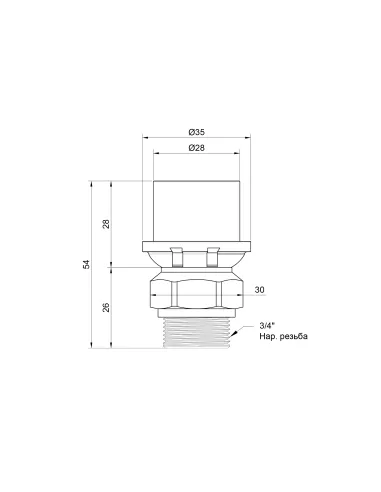 Переходник-пресс Icma НР 402 26х3/4 дюйм