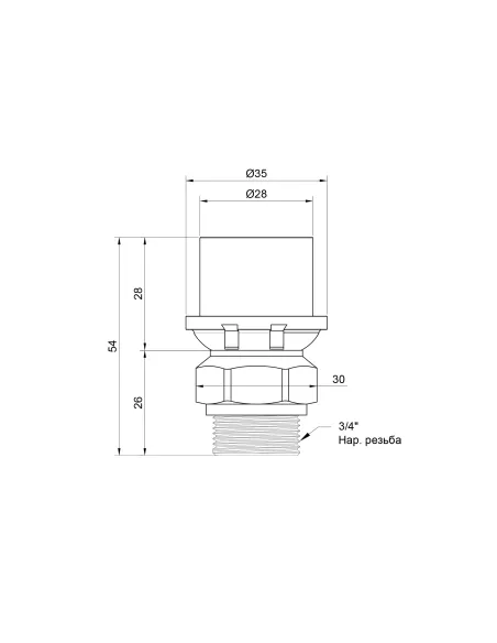 Перехідник-прес Icma НР 402 26х3/4 дюйм