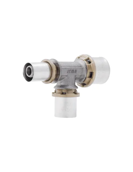 Трійник-прес Icma 406 16 х 20 х 26 мм, для металопластикових труб Трійник-прес Icma 406 16 х 20 х 26 мм, для металопластикових труб