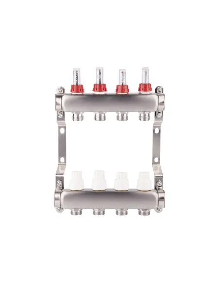 Колектор для теплої підлоги SD Plus SD0046 6 виходів, з витратомірами