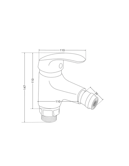 Смеситель для биде Lidz Tani 001AF LDTAN001AFCRM44958 Chrome, однорычажный