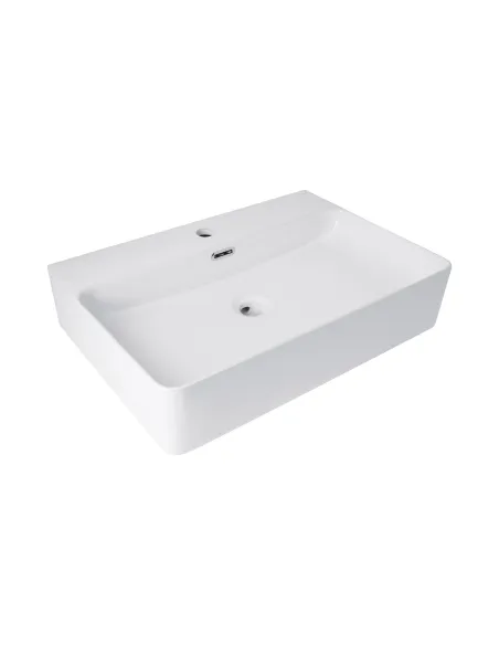 Керамическая раковина Q-Тap Nando LT QT12116146W White, 600х420х130 мм Керамическая раковина Q-Тap Nando LT QT12116146W White, 600х420х130 мм