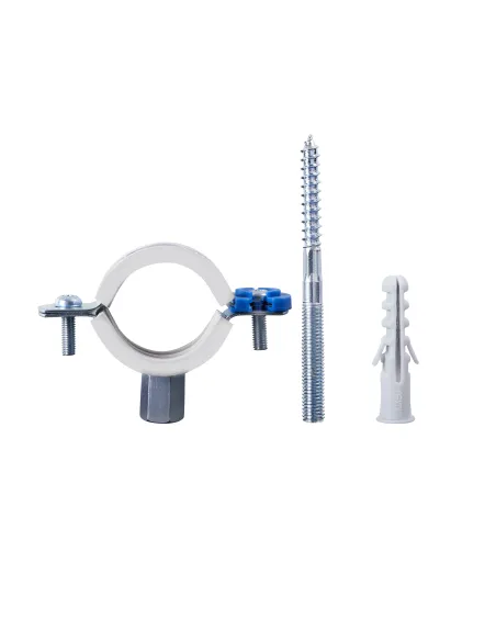 Хомут для трубы 32 - 36 мм Thermo Alliance Forte SF10025 в сборе с гайкой и дюбелем