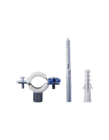 Хомут для трубы 20 - 25 мм Thermo Alliance Forte SF10015 в сборе с гайкой и дюбелем