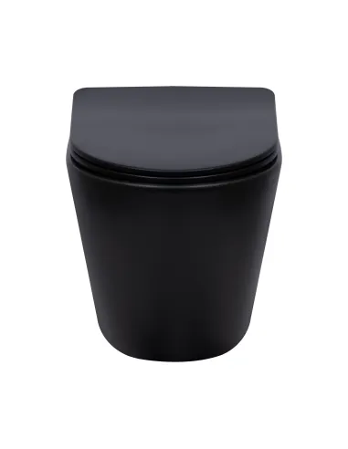 Унитаз Q-Tap Scorpio Ultra Quiet QT14332380AMB Matt Black, 520х365х365 мм, безободковый, подвесной
