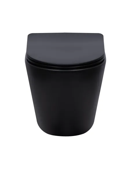 Унітаз Q-Tap Scorpio Ultra Quiet QT14332380AMB Matt Black, 520х365х365 мм, безободковий, підвісний