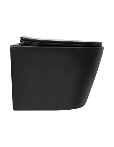 Унитаз Q-Tap Scorpio Ultra Quiet QT14332380AMB Matt Black, 520х365х365 мм, безободковый, подвесной