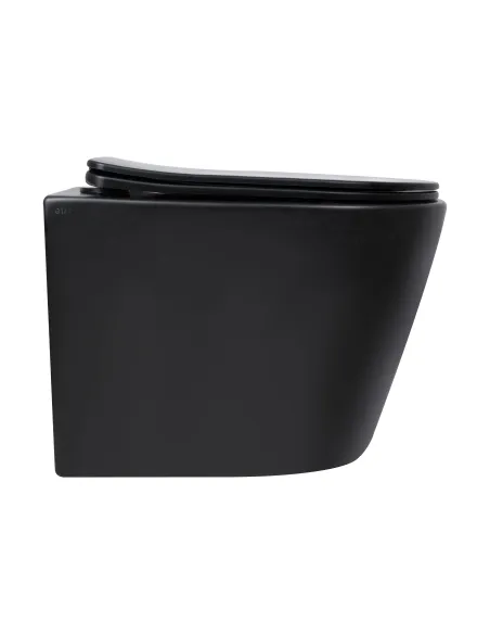 Унітаз Q-Tap Scorpio Ultra Quiet QT14332380AMB Matt Black, 520х365х365 мм, безободковий, підвісний