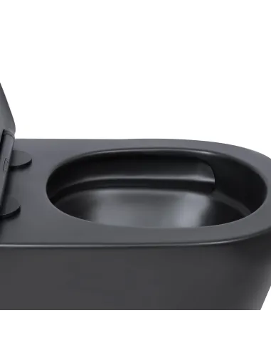Унитаз Q-Tap Scorpio Ultra Quiet QT14332380AMB Matt Black, 520х365х365 мм, безободковый, подвесной