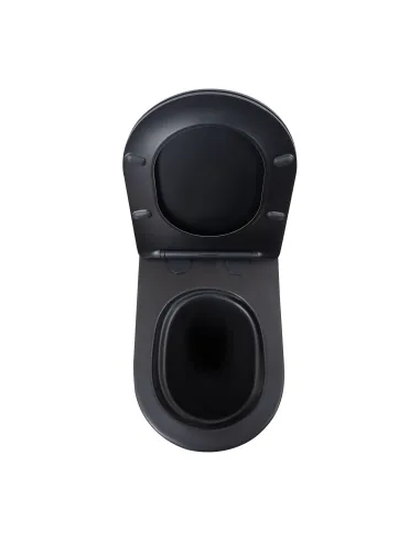 Унитаз Q-Tap Scorpio Ultra Quiet QT14332380AMB Matt Black, 520х365х365 мм, безободковый, подвесной