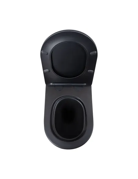 Унітаз Q-Tap Scorpio Ultra Quiet QT14332380AMB Matt Black, 520х365х365 мм, безободковий, підвісний