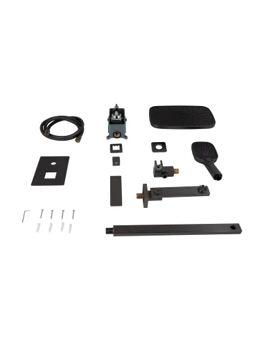 Душевая система Q-Тap Gemini QTGEM114GMB45704 Gunmetal Black PVD, скрытого монтажа