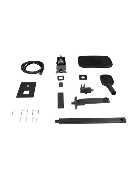 Душевая система Q-Тap Gemini QTGEM114GMB45704 Gunmetal Black PVD, скрытого монтажа