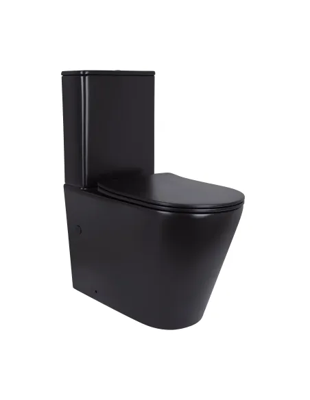 Унітаз компакт-диск Q-Tap Scorpio Ultra Quiet QT14226088AMB Matt Black, безободковий, сидіння Soft-close