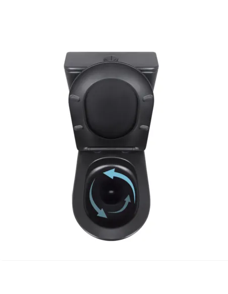 Унитаз компакт Q-Тap Scorpio Ultra Quiet QT14226088AMB Matt Black, безободковый, сиденье Soft-close Унитаз компакт Q-Тap Scorpio Ultra Quiet QT14226088AMB Matt Black, безободковый, сиденье Soft-close