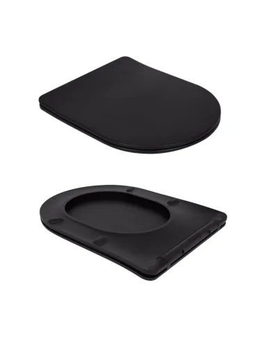 Унітаз компакт-диск Q-Tap Scorpio Ultra Quiet QT14226088AMB Matt Black, безободковий, сидіння Soft-close