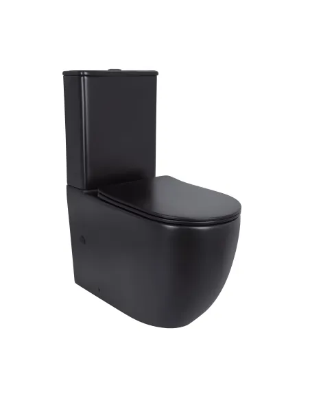 Унитаз компакт Q-Тap Robin Ultra Quiet QT13226083AMB Matt Black, безободковый, сиденье Soft-close Унитаз компакт Q-Тap Robin Ultra Quiet QT13226083AMB Matt Black, безободковый, сиденье Soft-close