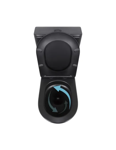 Унитаз компакт Q-Тap Robin Ultra Quiet QT13226083AMB Matt Black, безободковый, сиденье Soft-close Унитаз компакт Q-Тap Robin Ultra Quiet QT13226083AMB Matt Black, безободковый, сиденье Soft-close