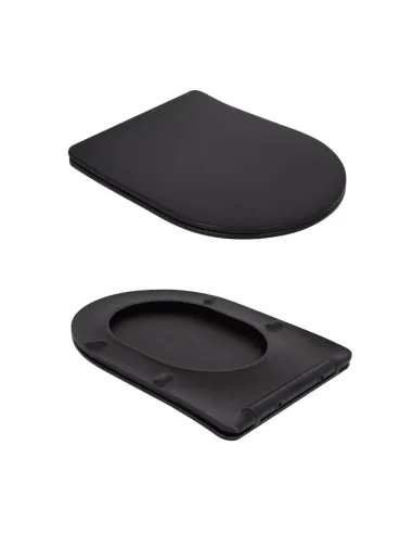 Унитаз компакт Q-Тap Robin Ultra Quiet QT13226083AMB Matt Black, безободковый, сиденье Soft-close