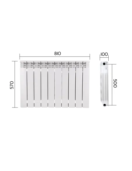 Радиатор биметаллический Thermo Alliance Bi-Vulcan Plus 500/100, 10 секций