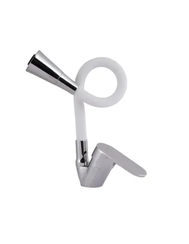 Смеситель для кухни Lidz Tani 008F3 LDTAN008F3WCR37037 White / Chrome, с гибким изливом