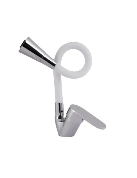 Змішувач для кухні Lidz Tani 008F3 LDTAN008F3WCR37037 White/Chrome, з гнучким виливом