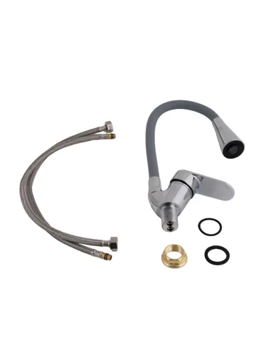 Смеситель для кухни Lidz Tani 008F3 LDTAN008F3GCR39507 Grey / Chrome, с гибким изливом