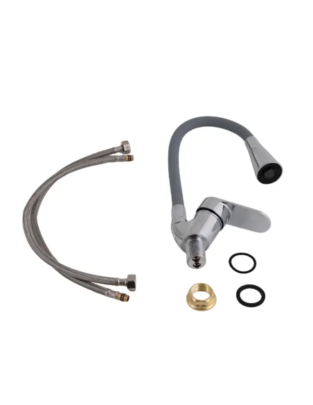 Смеситель для кухни Lidz Tani 008F3 LDTAN008F3GCR39507 Grey / Chrome, с гибким изливом