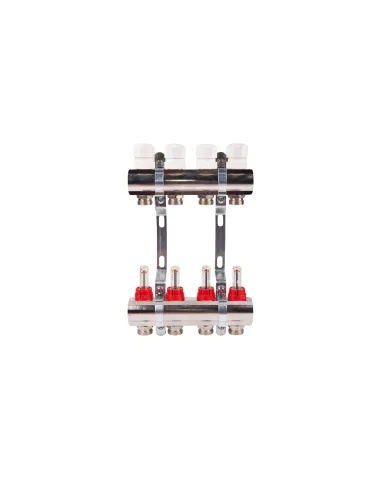 Колектор для теплої підлоги SD Plus SDO235W4 4 виходи, з витратомірами