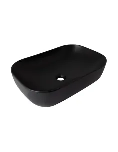 Накладна раковина Q-Tap Robin QT132143PMBMBN Matt Black, 610х400х145 мм