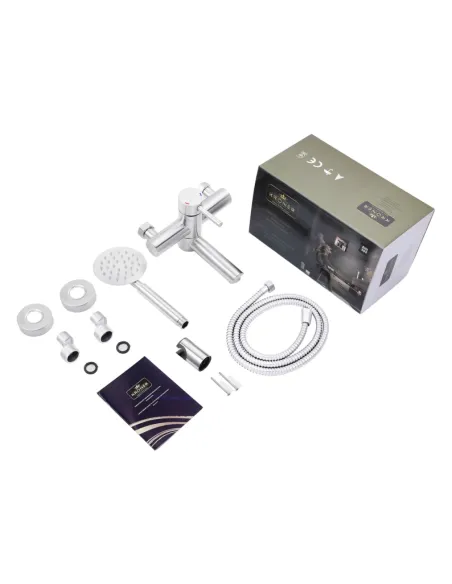 Смеситель для ванны Kroner KRP Edelstahl Klassisch — ESG060, с душевым набором Смеситель для ванны Kroner KRP Edelstahl Klassisch — ESG060, с душевым набором