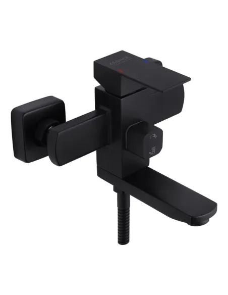 Смеситель для ванны Kroner KRP Edelstahl Kubus — SCH060, с душевым набором