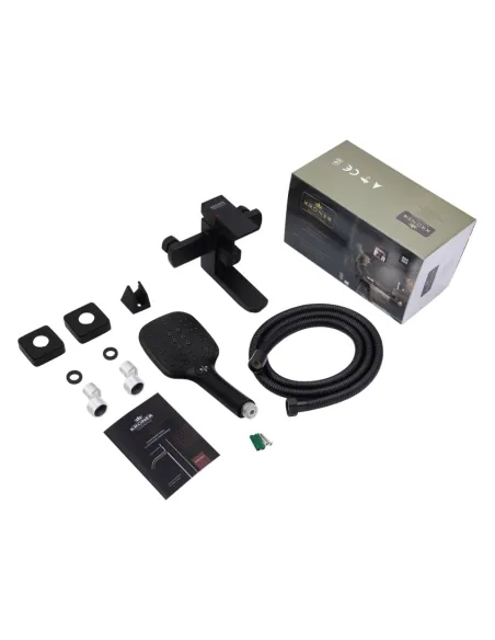 Смеситель для ванны Kroner KRP Edelstahl Kubus — SCH060, с душевым набором