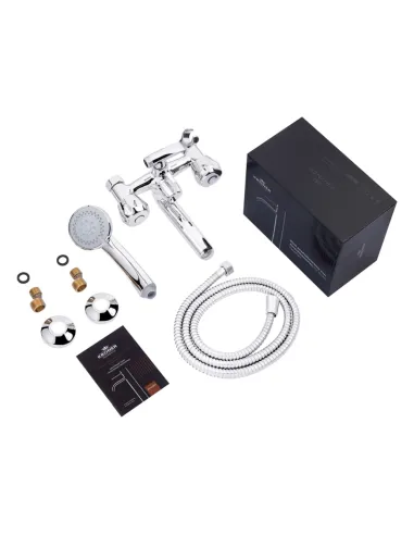 Смеситель для ванны Kroner KRP Hamburg — C060, двухвентильный, душевой набор