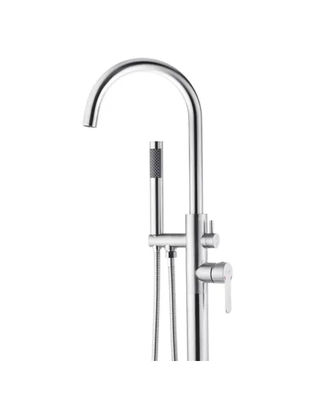 Змішувач для ванни Kroner KRP Edelstahl Klassisch - ESG077, підлоговий, з душовим набором Змішувач для ванни Kroner KRP Edelstahl Klassisch - ESG077, підлоговий, з душовим набором