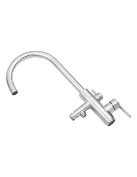 Змішувач для ванни Kroner KRP Edelstahl Klassisch - ESG077, підлоговий, з душовим набором Змішувач для ванни Kroner KRP Edelstahl Klassisch - ESG077, підлоговий, з душовим набором