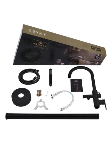 Змішувач для ванни Kroner KRP Edelstahl Klassisch — SCH077, підлоговий, з душовим набором