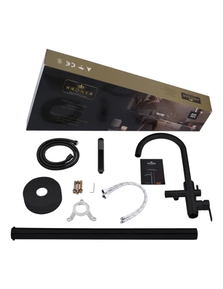 Смеситель для ванны Kroner KRP Edelstahl Klassisch — SCH077, напольный, с душевым набором Смеситель для ванны Kroner KRP Edelstahl Klassisch — SCH077, напольный, с душевым набором