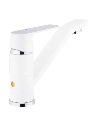 Змішувач для умивальника Kroner KRP Armada - W011, білий, одноважільний