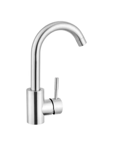 Смеситель для умывальника Kroner KRP Edelstahl Klassisch — ESG011, никель, однорычажный