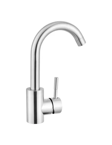 Смеситель для умывальника Kroner KRP Edelstahl Klassisch — ESG011, никель, однорычажный Смеситель для умывальника Kroner KRP Edelstahl Klassisch — ESG011, никель, однорычажный