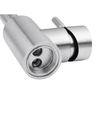 Смеситель для умывальника Kroner KRP Edelstahl Klassisch — ESG011, никель, однорычажный