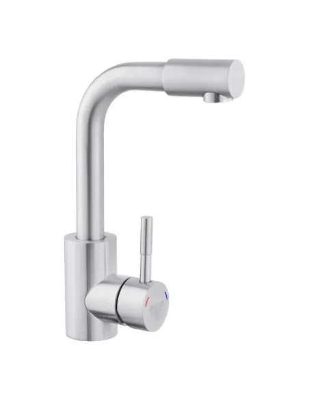 Смеситель для умывальника Kroner KRP Edelstahl Klassisch — ESG012, никель, однорычажный