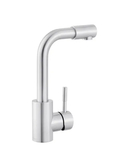 Смеситель для умывальника Kroner KRP Edelstahl Klassisch — ESG012, никель, однорычажный