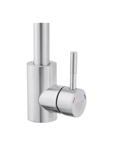 Смеситель для умывальника Kroner KRP Edelstahl Klassisch — ESG012, никель, однорычажный