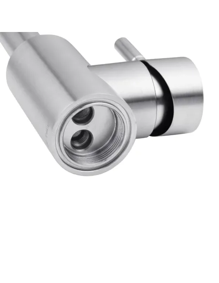 Смеситель для умывальника Kroner KRP Edelstahl Klassisch — ESG012, никель, однорычажный