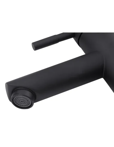 Смеситель для умывальника Kroner KRP Edelstahl Klassisch — SCH010, черный, однорычажный